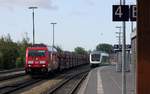 DB 245 021 und Arriva AR 2048 waren gerade auf Rangierfahrt. Nieb�ll 17.05.2020