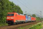 DB 152 143-4 mit 152 138-4  TFG Albatros Express  + 185 315-9 + Railion 152 098-0 in Limperich am 22.5.2012