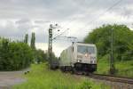 DB 185 389-4  Audi Logistik CO2-frei auf der Schiene  in Unkel am 15.6.2012. Gru� an den Tf !