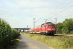 DB 111 118-6 in Meerbusch-Osterath am 17.8.2012