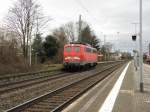 DB 140 459-9 f�hrt solo durch Beuel am 14.1.11