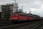 DB 140 815-2 und DB 140 837-6 in K�ln West am 18.2.2012