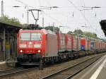 DB 185 110-4 mit dem Winner am 18.7.2011 in Beuel 