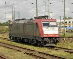 Crossrail 185 602-0 abgestellt in Krefeld Hbf am 7.8.2011