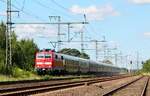111 156-6 konnte mit dem IC 79/2417 von Flensburg nach Köln dann wieder auf ihrer Rückfahrt in Jübek aufgenommen werden.