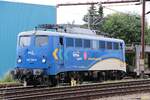 EVB 140 798-0 hat den BLG Autotransport-Leerzug erreicht und wird diesen dann gen S�den abfahren.