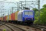 SRI/Metrans 145 087-3  Barbara  (Unt/WS/29.08.08, 1.Verl/mgw Service/Krefeld/27.08.15)festgehalten bei der Durchfahrt in Hamburg-Harburg am 30.05.2015