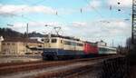 DB 151 104-7 + E41 221 T�bingen Hbf 06.01.1998 (D.S)