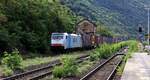 Railpool/Lineas 186 502-1 REV/KS/21.08.19 mit dem ECS Containerzug unterwegs gen Koblenz.