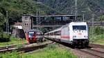 DB Regio Mitte 642 109/609 und DB 101 013-1 mit dem EC9 nach Basel.