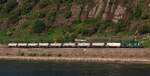 Nachgereicht...InfraServ Logistics 4125 011-1 mit dem Flugbenzin-Kesselzug aufgenommen zw Hirzenach und Bad Salzig.