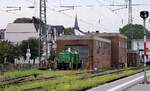 Bild 3: Hallentor zu und los geht's...Arbeitsbeginn für die Vulkan-Eifen-Bahn V90.