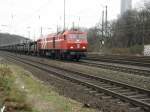 HGK DE13 mit einem leren Autozug in K�ln West am 11.12.10