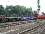 Ein neuer Containertragewagen in K�ln-West.
