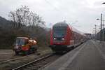 146 017 verlsst als S1 mit ziel Meien-Triebischtal den Bahnhof Bad Schandau am 13.3.24