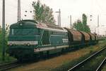 bb-67500/695211/sncf-67411-zieht-am-27-juli SNCF 67411 zieht am 27 Juli 1997 ein getreidezug aus Kehl nach Strasbourg Port du Rhin.