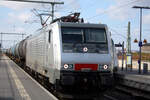 189 206 von akiem mit einen Kesselzug im Bahnhof Taucha (b Leipzig) am 17.3.24