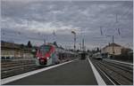 Ein SNCF Z 31500  Lman Express  verlsst La Roche sur Foron in Richtung Saint Gervais. 

13. Feb. 2020