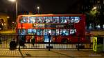 Nachtbus in Islington, London.
