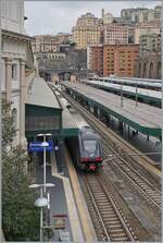Ein FS Trenitalia ETR 521  Rock  wartet in Genova P.P. auf die Weiterfahrt. 

1. März 2026
