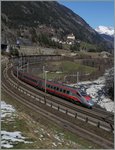 Ein Trenitalia FS ETR 610 als EC von Zürich nach Milano bei Wassen.
17. März 2016