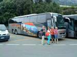 Volvo Reisebus des Busunternehmens Martin Lana/Südtirol gesehen in Limone sul Garda am 20.05.2015