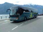 SETRA Reisebus des Reisebusunternehmen MATUZZI gesehen auf dem Busparkplatz in Limone sul Garda am 06.06.2014