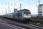 223 055 der MRB als RE6 von Chemnitz Hbf kommend bei der Einfahrt in den Endbahnhof Leipzig Hbf am 11.3.24