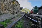 Die BRB Dampflok H 2/3 N° 15 wartet auf dem Brienzer Rothorn auf die Abfahrt nach Brienz.