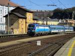 european-locomotive-leasing-ell/607053/cd-193-298-zieht-ein-schnellzug CD 193 298 zieht ein Schnellzug nach Prag aus Usti-nad-Labem am 6 April 2018.