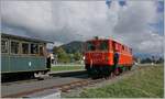 Die ex ÖBB 2095.13 der BWB rangiert im Bahnhof von Schwarzenberg um ihrem Zug für die Rückfahrt Bezau zu bespannen.