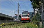 In Bregenz Hafen wartet ein �BB ET 4024 auf die Abfahrt nach Bludenz.