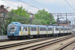 Am 3 Mai 2016 hällt EN57-730, aus Sosnowiec kommend, in Katowice.