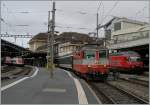 Die  Swiss-Express  Re 4/4 II 11108 in Lausanne.