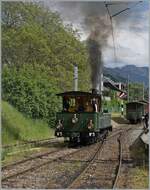 Festival Suisse de la Vapeur 2024 / Schweizer Dampf Festival 2024 bei der Blonay-Chamby Bahn. Die LEB G 3/3 N° 5 der Blonay Chamby Bahn rangiert in Blonay.

19. Mai 2024