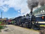 Die BFD HG 3/4 No 3 wartet in Blonay auf die Abfahrt nach Chaulin. 

19. Juli 2025e