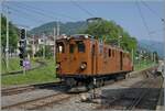 Die Bernina Bhan RhB Ge 4/4 81 der Blonay Chamby Bahn rangiert in Blonay. 

9. Juni 2025