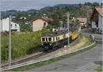 L'aventure ferroviaire de l'Oberland Bernois / Das Bahnabenteuer des Berner Oberlands - der MOB FZe 6/6 2002 ist mit seinem Riviera Belle Epoque Zug 200207E bei Planchamp auf dem Weg nach Montreux. 

5. September 2026 