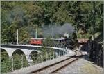 L'aventure ferroviaire de l'Oberland Bernois / Das Bahnabenteuer des Berner Oberlands - Die BFD  HG 3/4 N� 4 der Blonay Chamby Bahn f�hrt mit ihrem Zug �ber die Baye de Clarens Br�cke.

6. Sept. 2026
