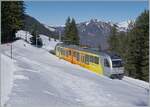 Der BLM Be 4/6  Eiger  ist kurz vor Winteregg auf der Fahrt nach Mürren. 

18. Feb. 2025