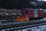 BLS 9592 800 steht am 1 Jänner 2020 in Kandersteg.