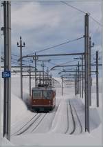 Gornergratbahn/326231/der-ggb-beh-48-3041-erreicht Der GGB Beh 4/8 3041 erreicht in Kürze Riffelberg.
27. Feb. 2014