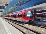 MGB/855620/und-noch-ein-letztes-bild-der Und noch ein letztes Bild der heutigen Reise: in Visp stehen zwei MGBABeh 8/12 'ORION'.
23.Juli 2024