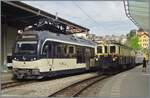 In Montreux wareten der MOB Be 4/4 9201 'Alpina' mit ihrem Regionalzug nach Zweisimmen und die MOB FZe 6/6 2002 der Blonay Chamby Bahn mit seinem Riviera Belle Epoque Zug auf die Abfahrt. 

5. Sept. 2026
