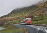 Ein TMR Region Alps RABe 525 NINA ist kurz nach Etiez auf dem Weg nach Le Chable. 

6. Nov. 2020