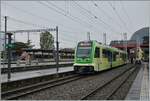 Der neue TPC ASD ABe4/8 471 wartet in Aigle auf die Abfahrt nach Les Diablerets. 

21. Juli 2024