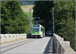 Der TPC ASD ABe 4/8 471 hat Les Planches (Aigle) verlassen und fährt nun in Richtung Le Sépey, wo der Zug die Fahrtrichtung wechseln wird und die kurze Strecke nach Le Planches zurück