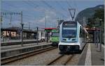 Nun besser zu sehen: der neue TPC ASD ABe 4/8 473  Glacier 3000  ist soeben von Les Diablerets in Aigle angekommen. 

3. August 2024