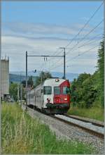 TPF Reginalzug nach Fribourg kurz nach Murten.