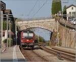 Die von SBB Cargo angemietete 193 064 f�hrt als Lokzug durch den Bahnhof von Rivaz. 

12. August 2026